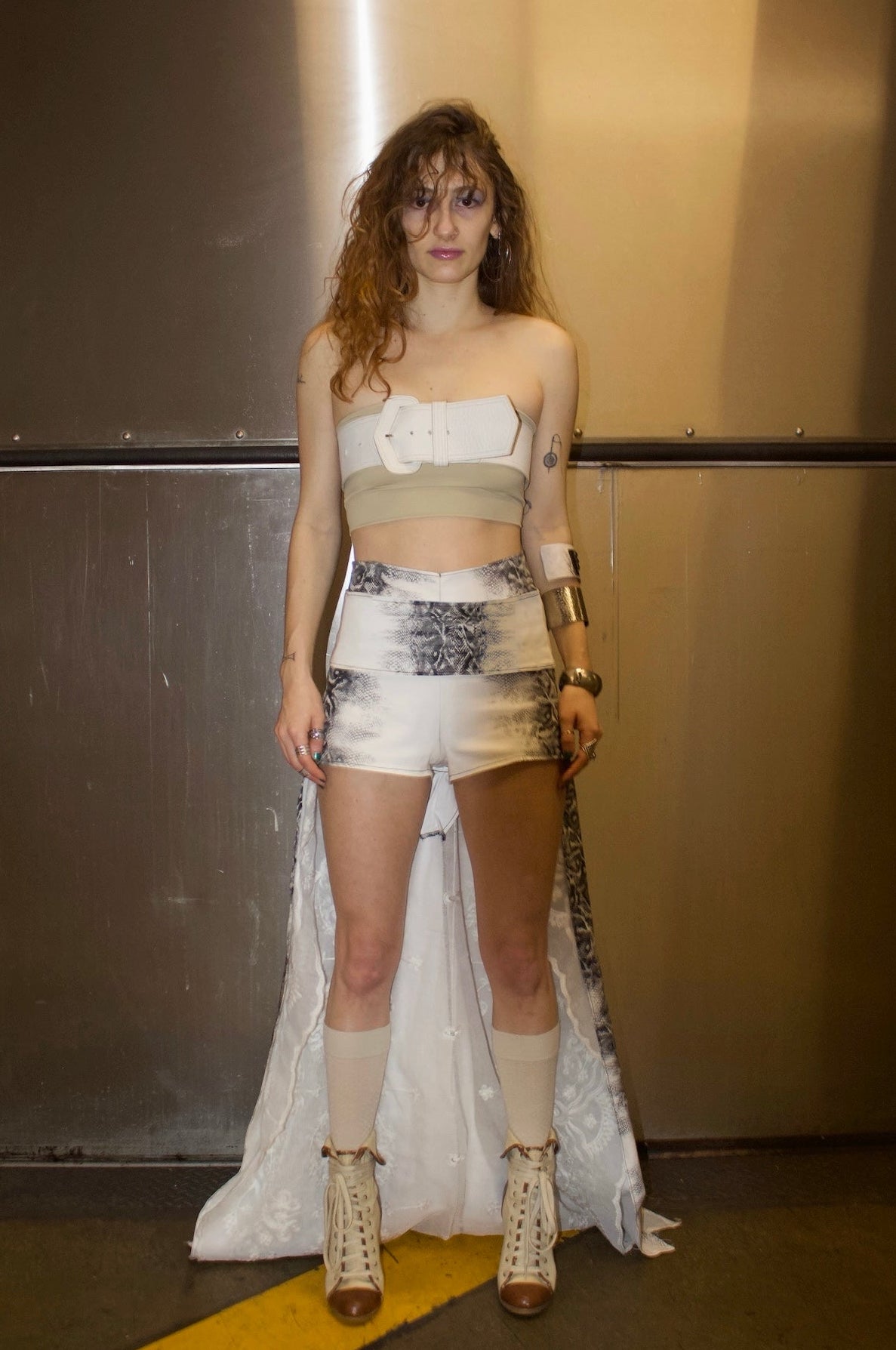 Tiger Tail Belted High Waisted Mini Short